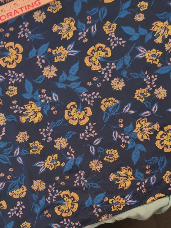 Lands' End Navy Long-Sleeve Floral Tee with Yellow Accents - Picture 6 of 7